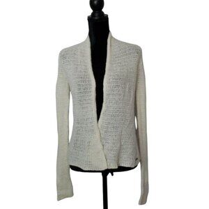 Hollister Womens Open Front Knit Cardigan Sweater XS Ivory Soft & Cozy Material